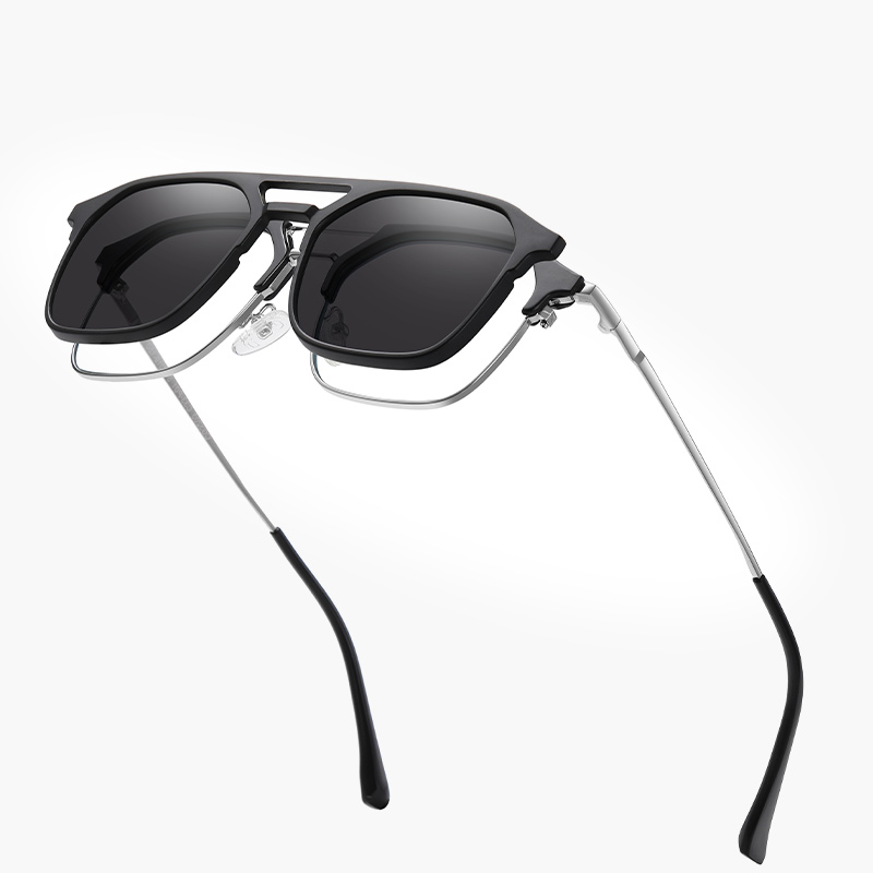 Vintage Fashion Images - Clip On Polarized Sun Glasses Man