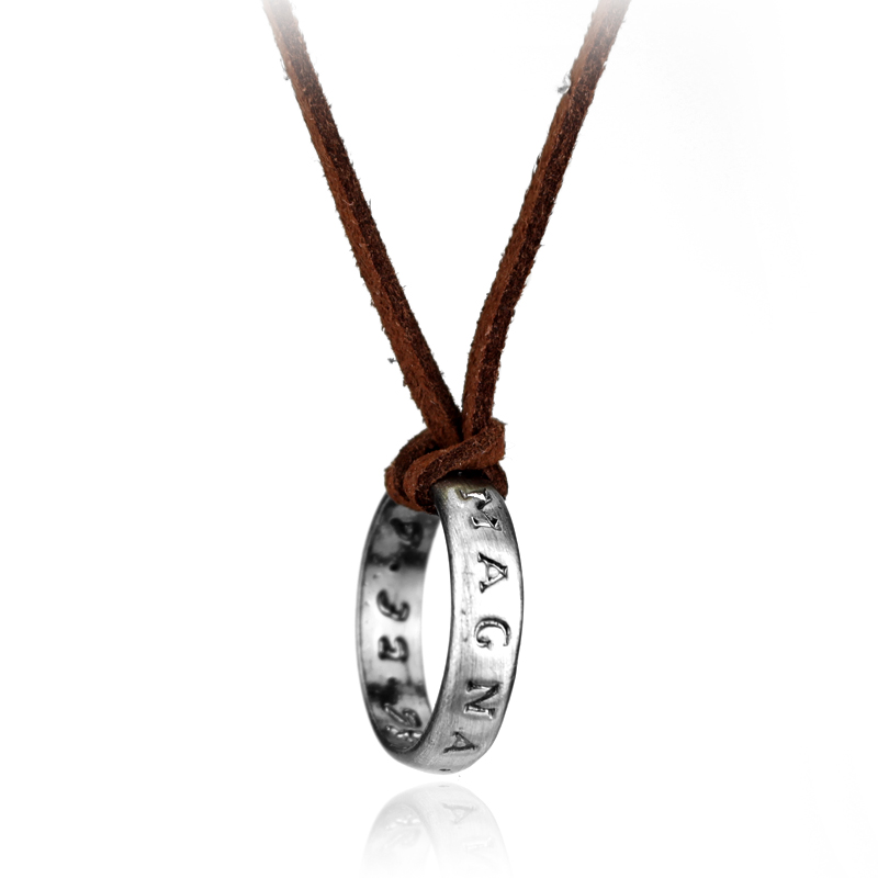 Vintage Fashion Jewelry - Game Anime Leather Chain Ring Necklace