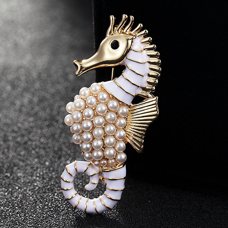 Vintage Fashion Hijab - Sea Horse Brooches Wedding Broach Hijab