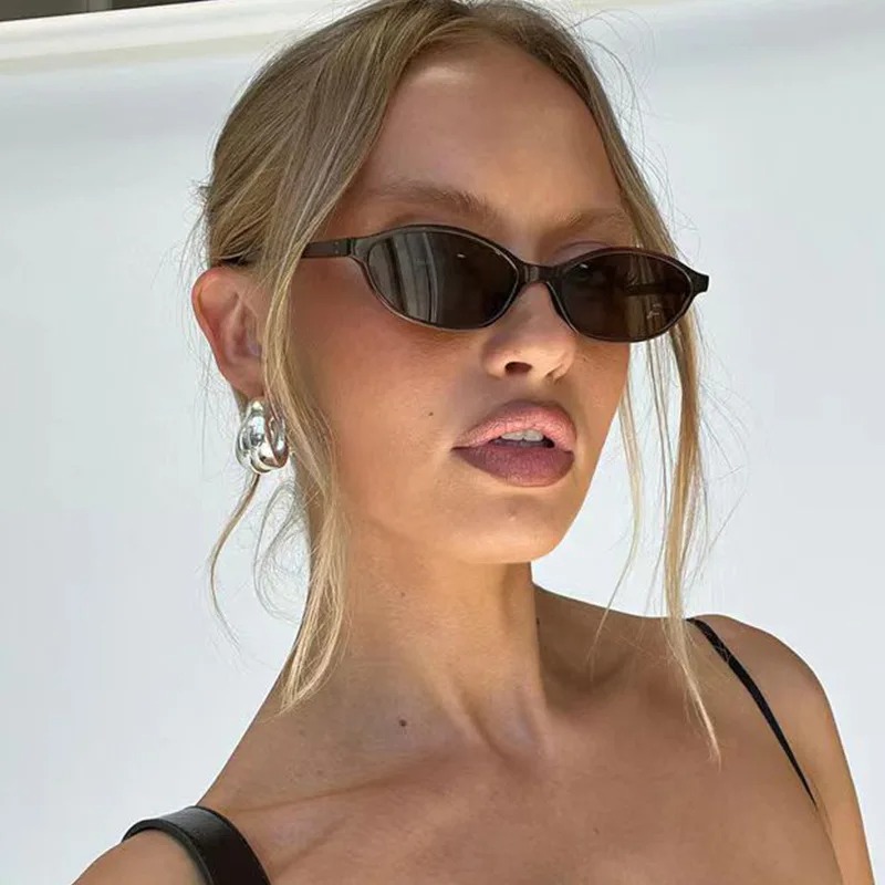 Vintage Fashion Glasses - Retro Oval Frame Sunglasses Fashion Women