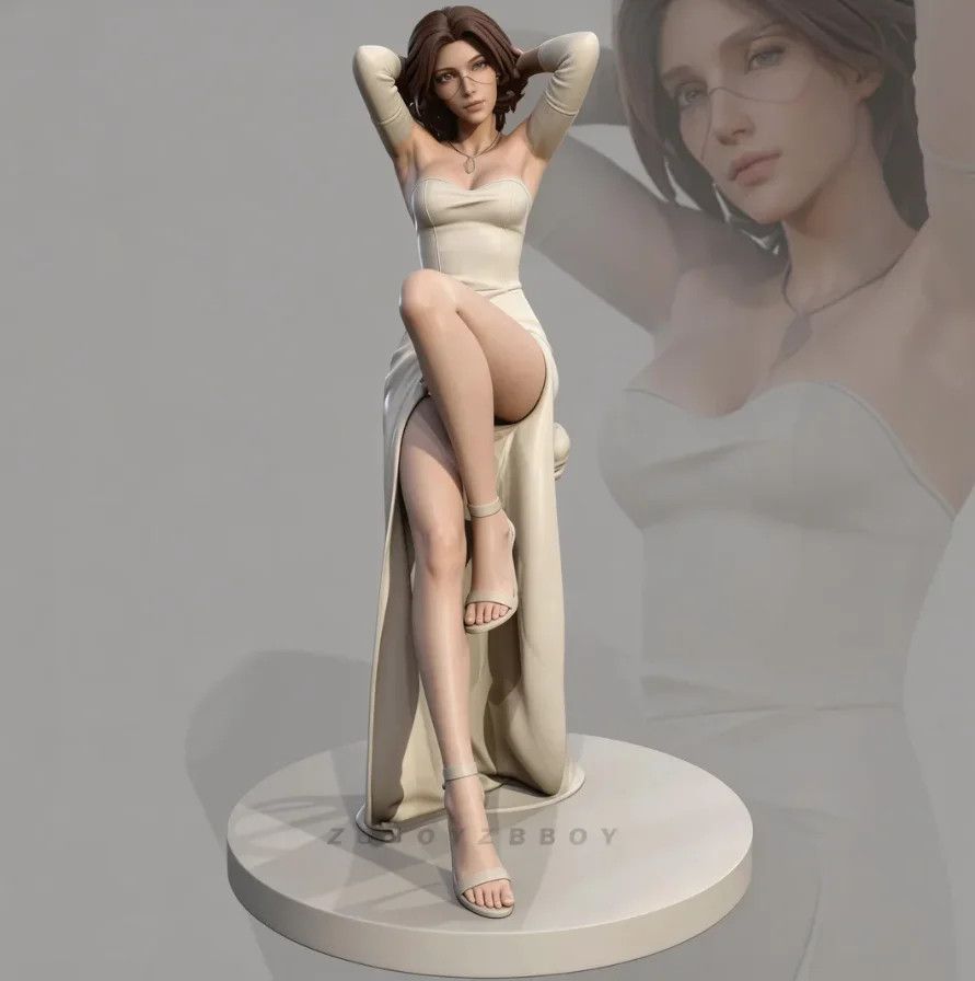 Vintage Fashion Doll - 50mm 75mm 90mm 3D Printed Model