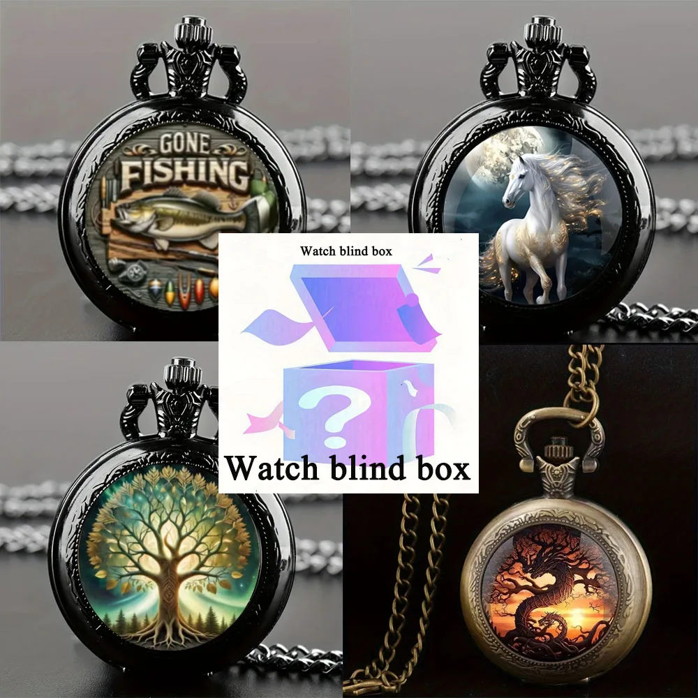 Vintage Fashion Style - Mixed Pattern Vintage Pocket Watch Blind