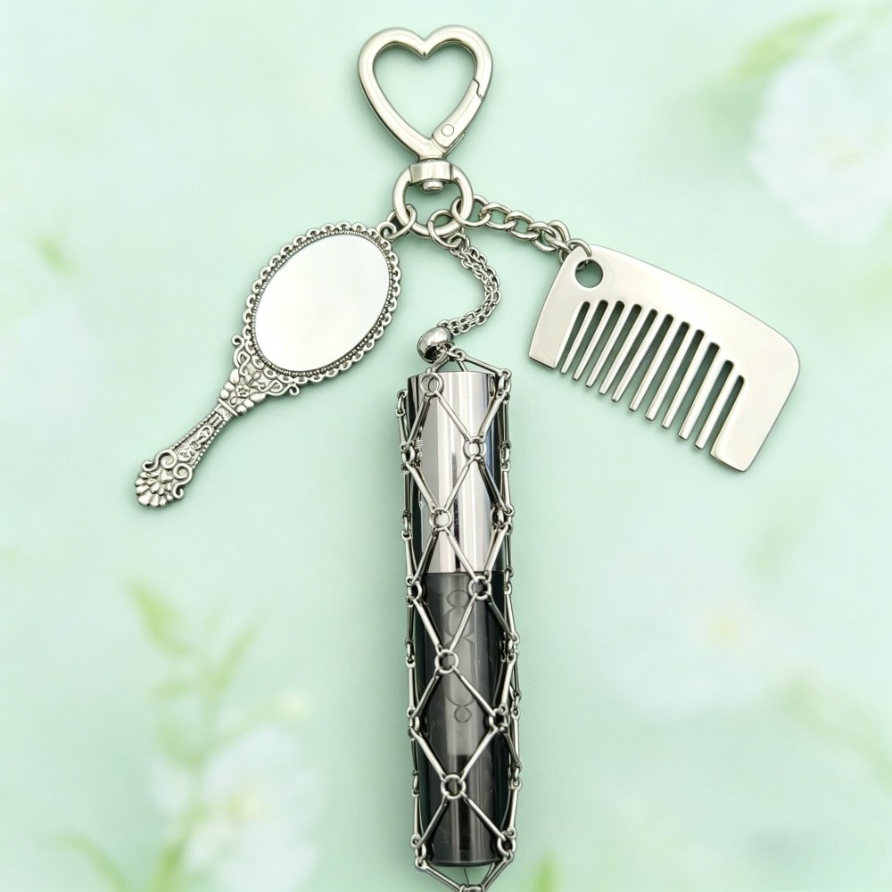 Vintage Fashion Rings For Women - Vintage Metal Mesh Lipstick Bag Keychain