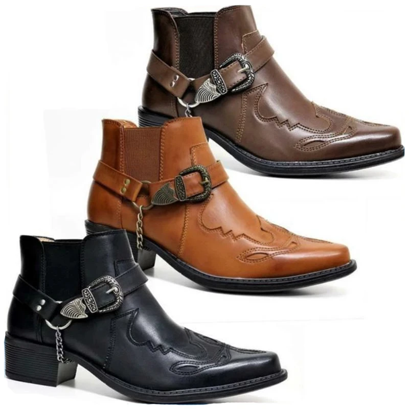 Vintage Fashion Jewelry - Fashion 2026 Men's Vintage Cowboy Boots