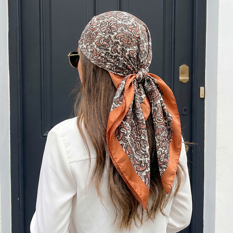 Vintage Satin Square Scarf Boh - огляд і ціна Vintage Fashion Hijab