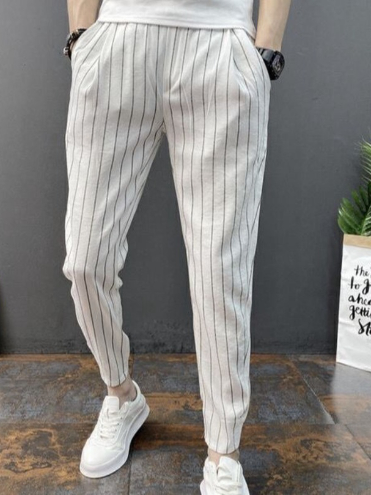 Slim Fit Striped Male Cropped  - огляд і ціна Vintage Fashion For Sale