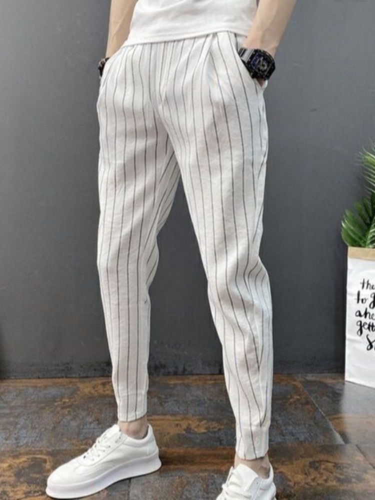 Slim Fit Striped Male Cropped  - огляд і ціна Vintage Fashion For Sale