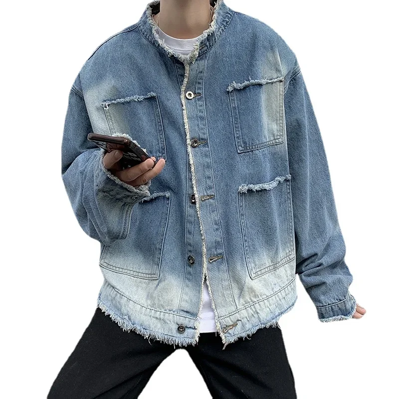 American Retro Hip Pop Raw Edg - огляд і ціна Patchwork Jean Jacket