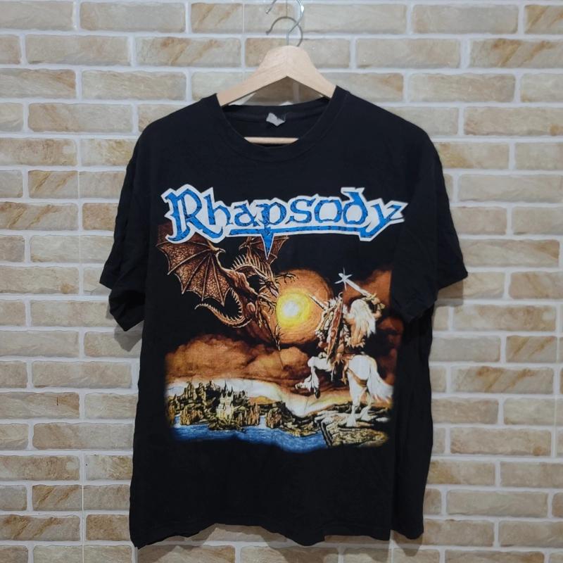 Vintage 90s Rhapsody Of Fire R - огляд і ціна Band Tee Faded 90S