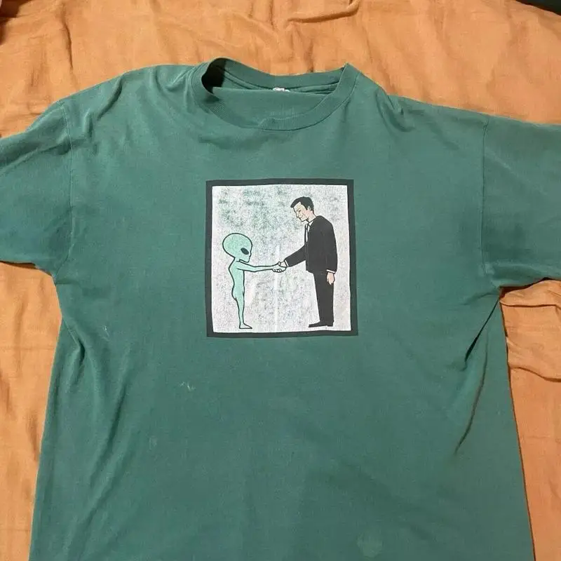 90s Helmet Band T Shirt Alien  - огляд і ціна Band Tee Faded 90S