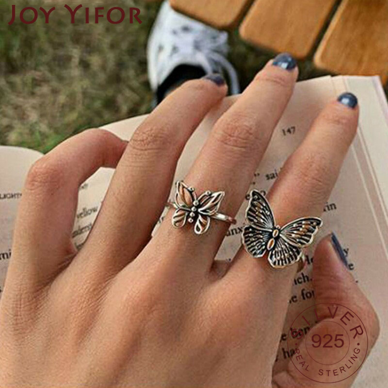 925 Sterling Silver Butterfly  - огляд і ціна Vintage Fashion Rings For Women