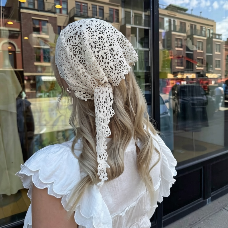 Crochet Lace Triangle Scarf Vi - огляд і ціна Vintage Fashion Looks