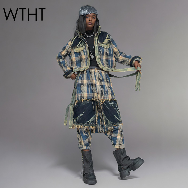 WTHT Fashion Women's Irregular - огляд і ціна Patchwork Jean Jacket