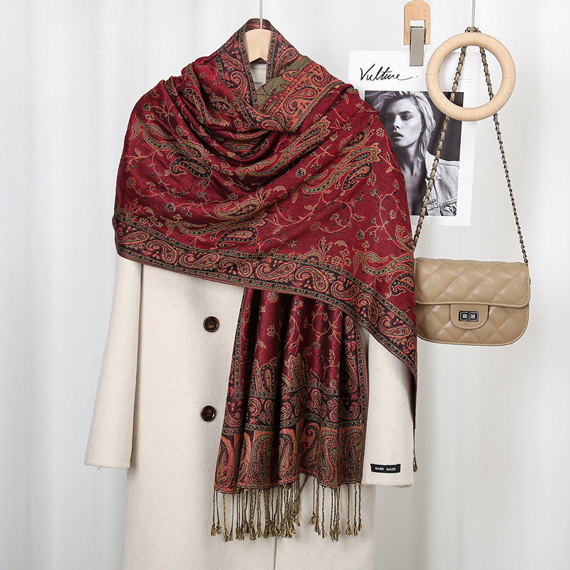 Bohemian Cashew Print Scarf Fo - огляд і ціна Vintage Fashion Hijab