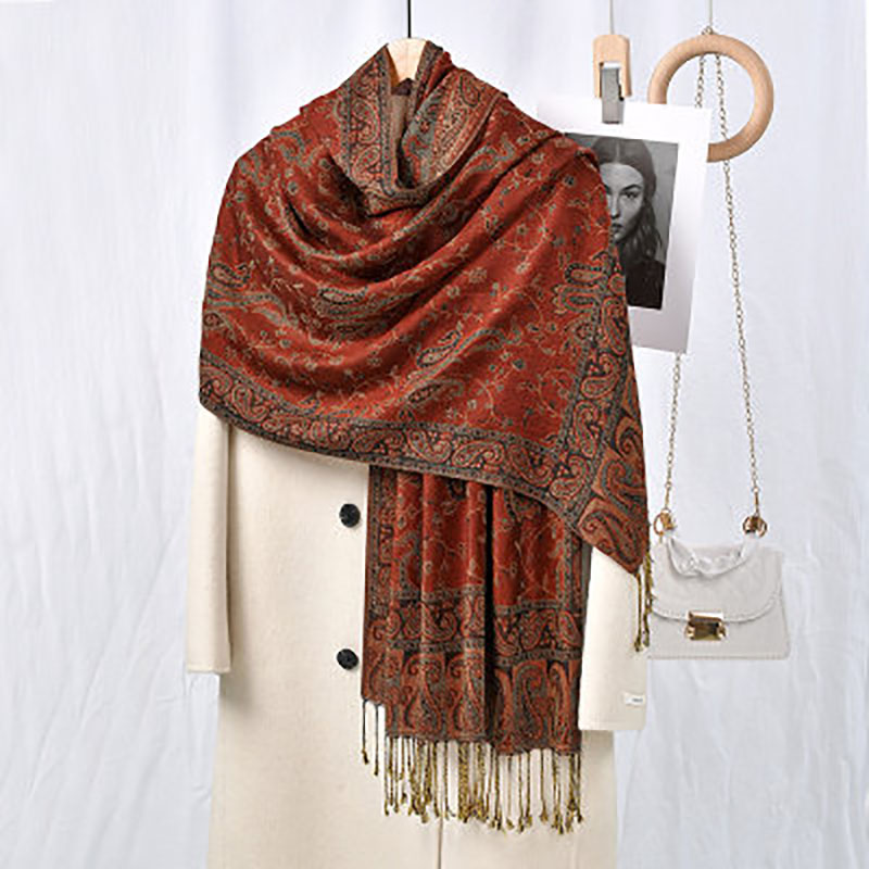Bohemian Cashew Print Scarf Fo - огляд і ціна Vintage Fashion Hijab