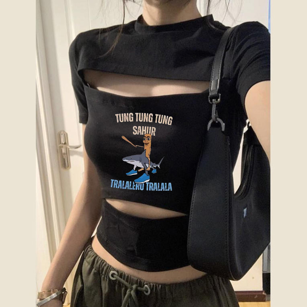Tung Tung Sahur crop top women - огляд і ціна Vintage Fashion For Sale