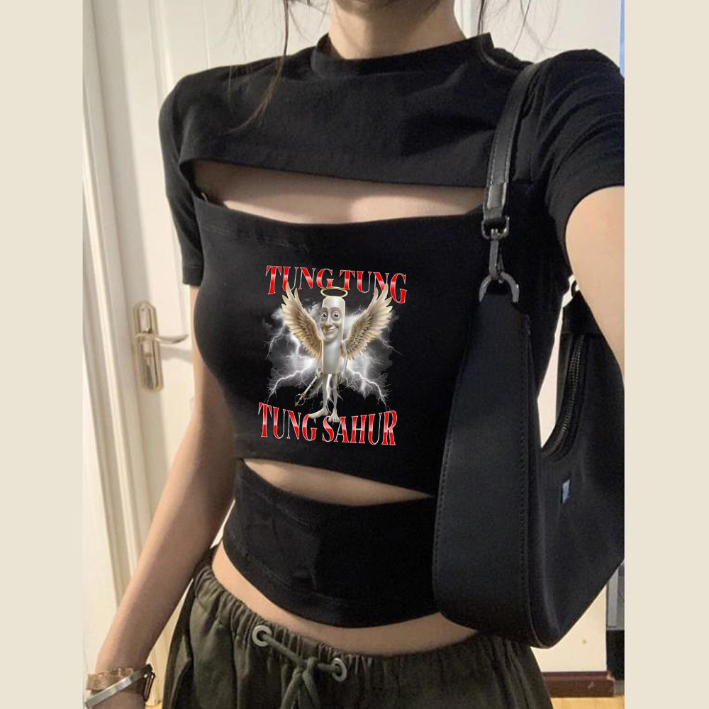 Tung Tung Sahur crop top women - огляд і ціна Vintage Fashion For Sale