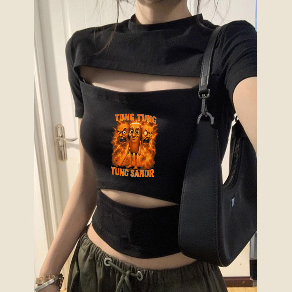 Tung Tung Sahur crop top women - огляд і ціна Vintage Fashion For Sale