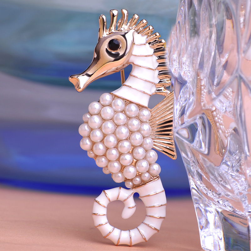 Sea Horse Brooches Wedding Bro - огляд і ціна Vintage Fashion Hijab