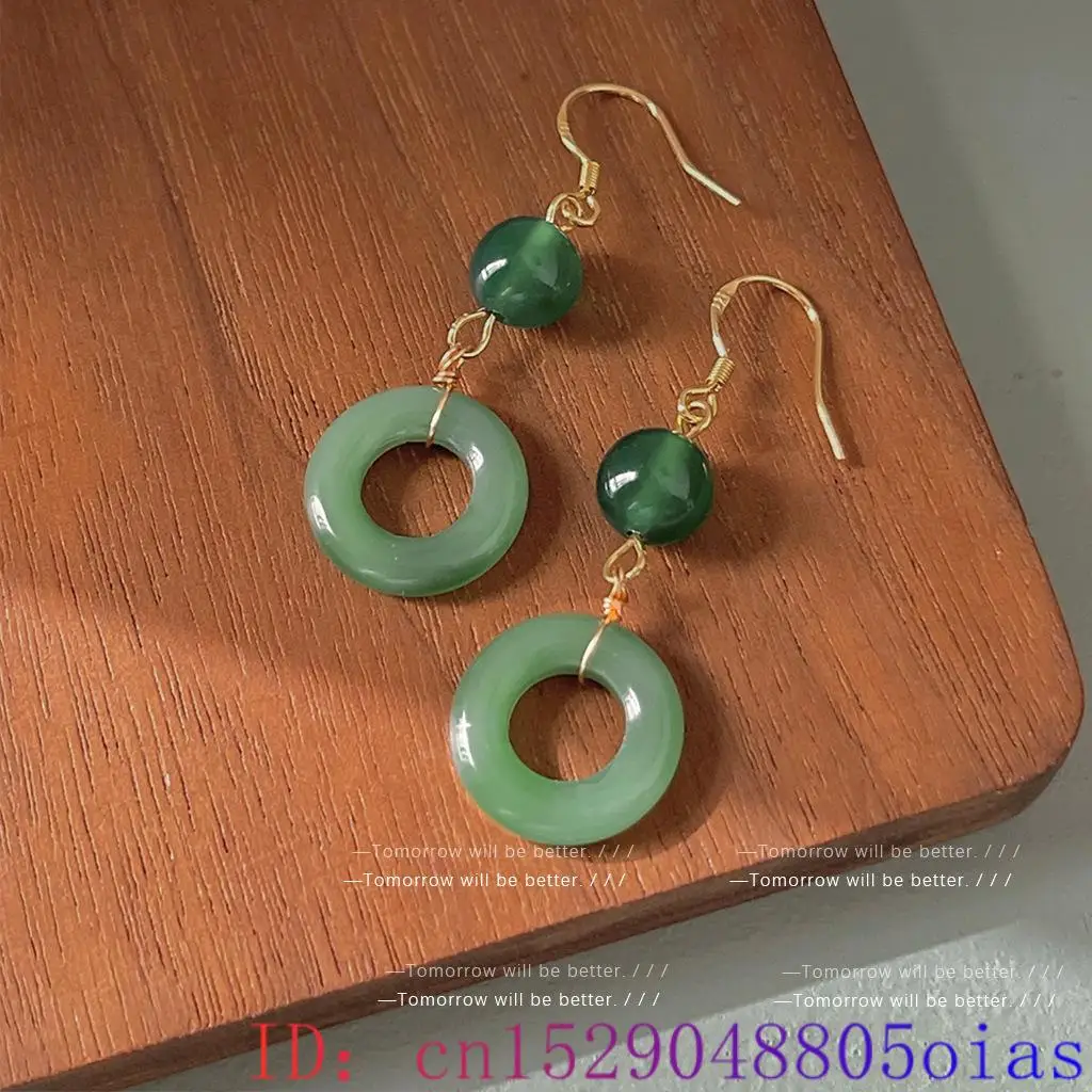 Green Real Jade Ring Earrings  - огляд і ціна Vintage Fashion Rings For Women