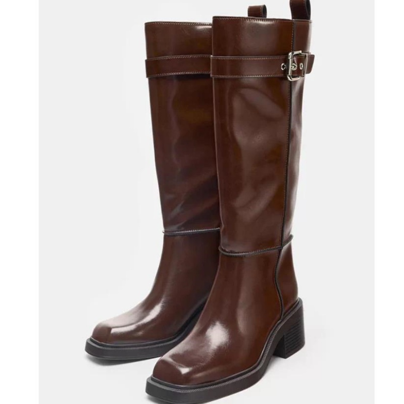 British Style Brown Knee Boots - огляд і ціна Vintage Fashion Style