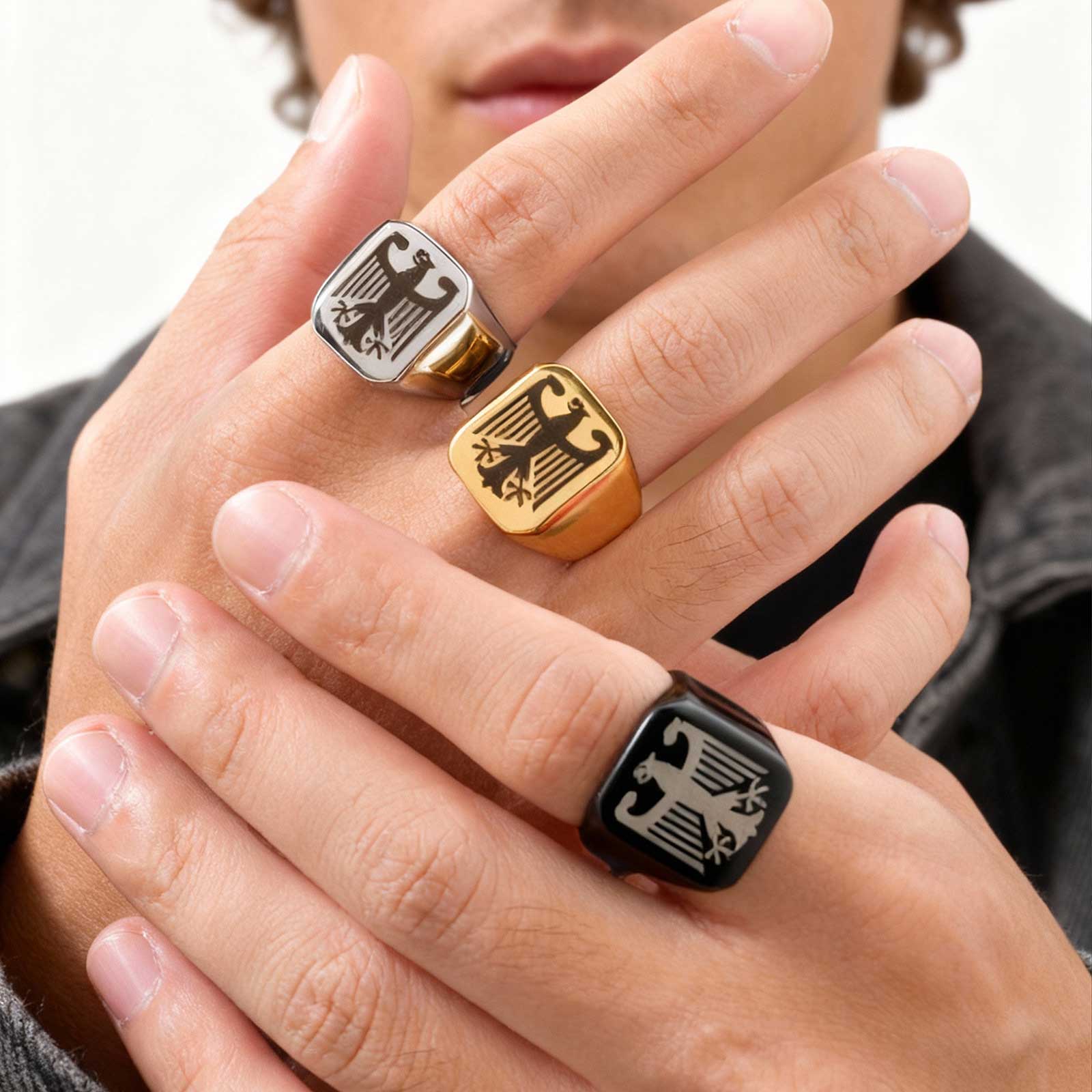 Custom Flying Hawk Eagle Ring  - огляд і ціна Vintage Fashion Rings For Women