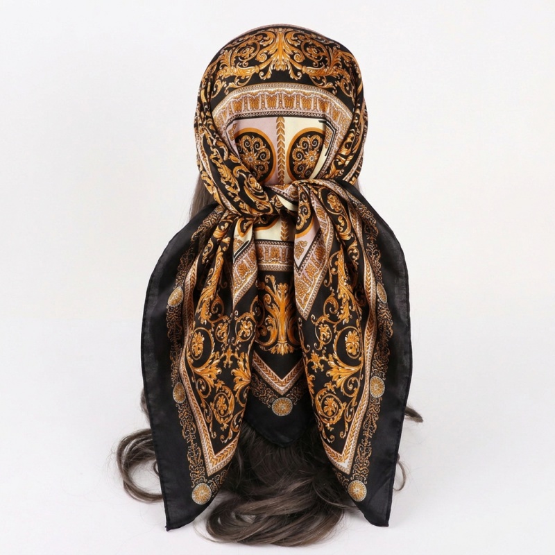 Vintage Satin Square Scarf Wom - огляд і ціна Vintage Fashion Hijab