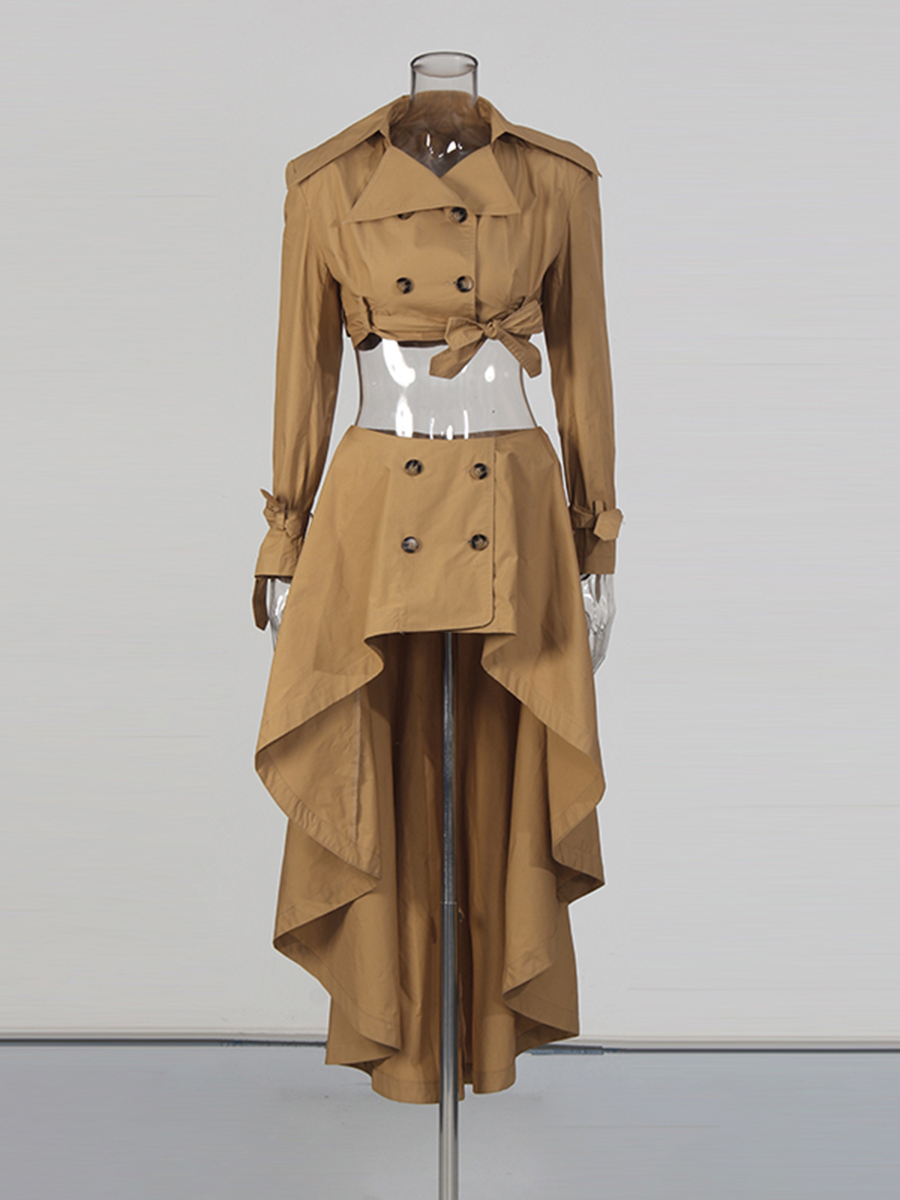 CHICEVER Khaki Spliced Lace Up - огляд і ціна Vintage Fashion Pieces