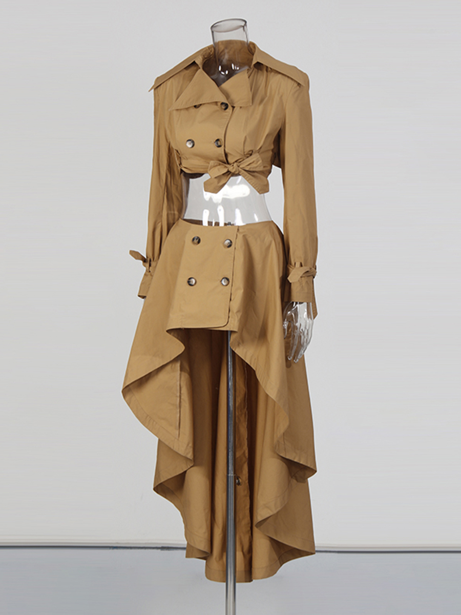 CHICEVER Khaki Spliced Lace Up - огляд і ціна Vintage Fashion Pieces