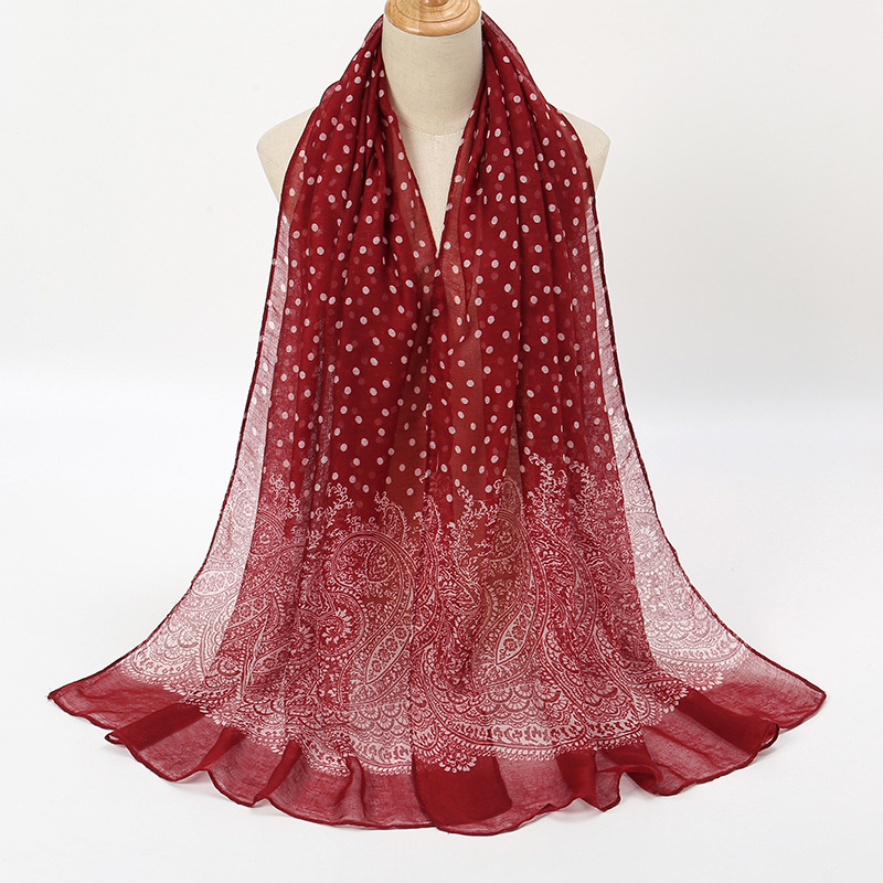 Vintage Gradient Polk Dot Cott - огляд і ціна Vintage Fashion Hijab