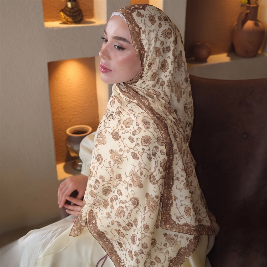 Vintage Floral Print Hijab Sof - огляд і ціна Vintage Fashion Hijab