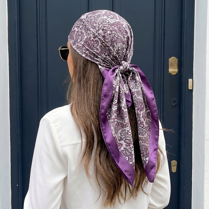 Luxury Satin Square Scarf Vint - огляд і ціна Vintage Fashion Hijab